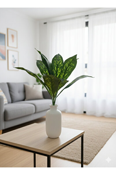 Artificial Sword Aspilenium Bundle 11 Branched Garden Balcony Decoration Vase Plant Patterned 50 Cm Model-2