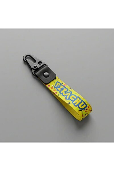 Duftpalm سلسلة مفاتيح للدراجة النارية من القماش بتصميم بيكاتشو