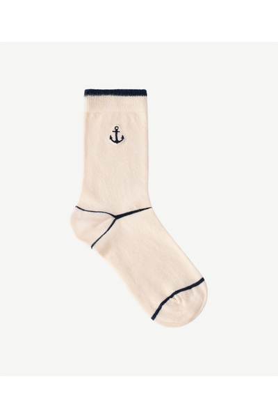 Yargıcı Embroidery Detailed Long Socks