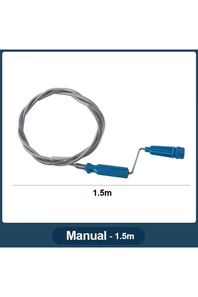Choice أداة تسليك المجاري متعددة الوظائف بطول 1.5 متر (1.5-5 أمتار) - زنبرك م...