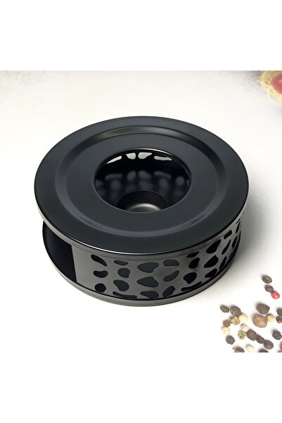 Choice حامل إبريق شاي أسود اللون، قطعة واحدة، سخان قهوة وشاي محمول، هدية مثال...