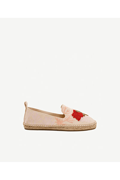 Yargıcı Flat Sole Espadrille with Embroidery Detail