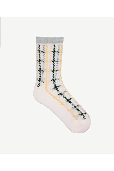 Yargıcı Çizgi Detaylı Çorap