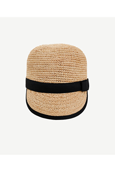 Yargıcı Raffia Hat with Knitted Detail