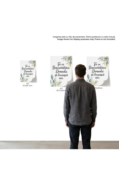 21mxm Unframed Religious Canvas Poster in Romanian - Digital Print - Binecuvantarea Domnului