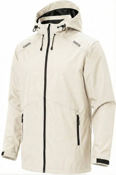 GHASSY CO. Jachetă sport pentru bărbați, rezistentă la vânt/ploaie, cu detali...