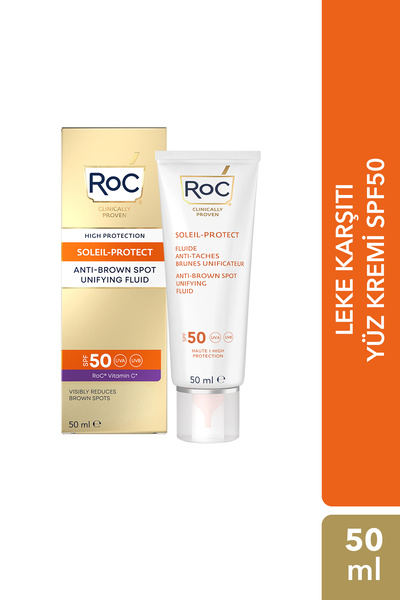 Roc C Vitaminli Leke Karşıtı (Anti Brown) Yüz Güneş Kremi SPF50 50 ml