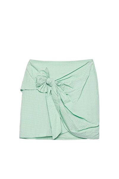 Yargıcı Tie Detailed Mini Skirt