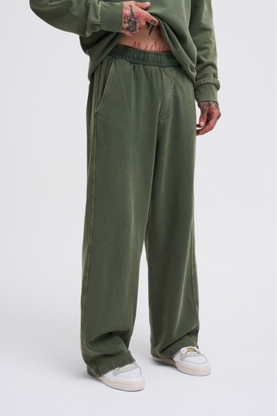 Machinist Ανδρικό παντελόνι φόρμας Basic Baggy που πλένεται, χακί