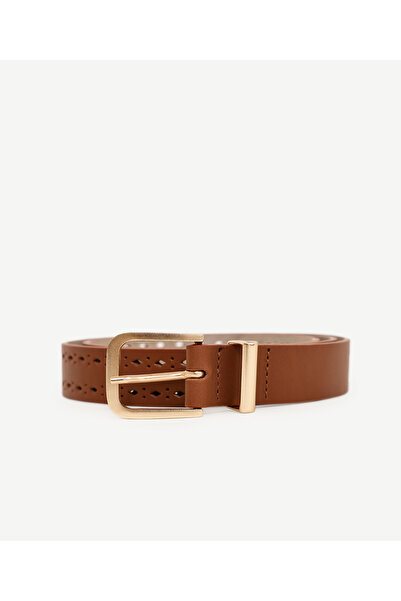 Yargıcı Zımba Detaylı Deri Kemer