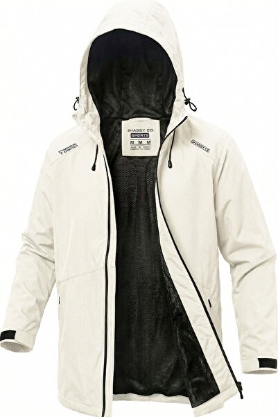 GHASSY CO. Men's Windbreaker/Raincoat Outdoor Shoulder Detailed Transitional ...