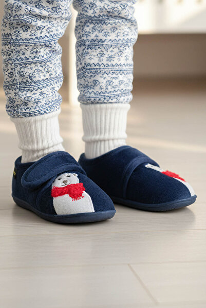 GEZER Kışlık Cırtlı Ayarlanabilir Rahat Taban Erkek Çocuk Panduf Ayakkabı