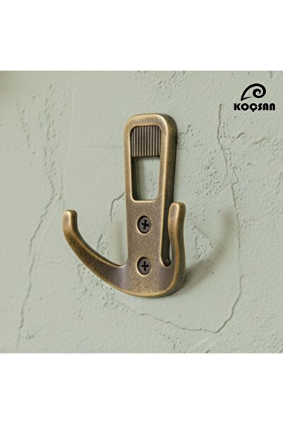 KOÇSAN Lotus Antik Sarı Askı, Lüks Vestiyer Askısı, Dolap Askılık, Duvar Askı...