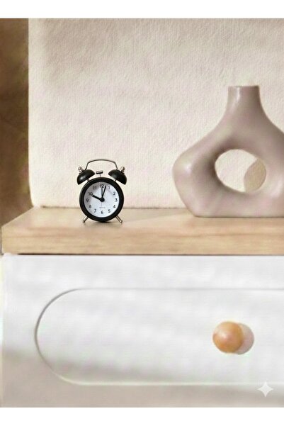 MINDA Mini Çalar Saat Analog Dekoratif Masa Saati Masaüstü Metal Çalar Saat