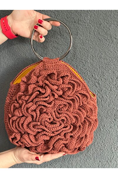 Gönülden Tasarım Ручна робота, сталеві ручки, рельєфна троянда, жіноча сумка