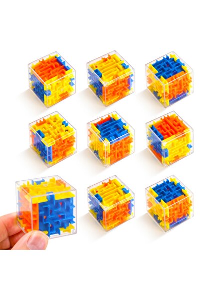 Choice 8 قطع - لعبة متاهة كرات دوارة ثلاثية الأبعاد شفافة مربعة ومستديرة، هدي...