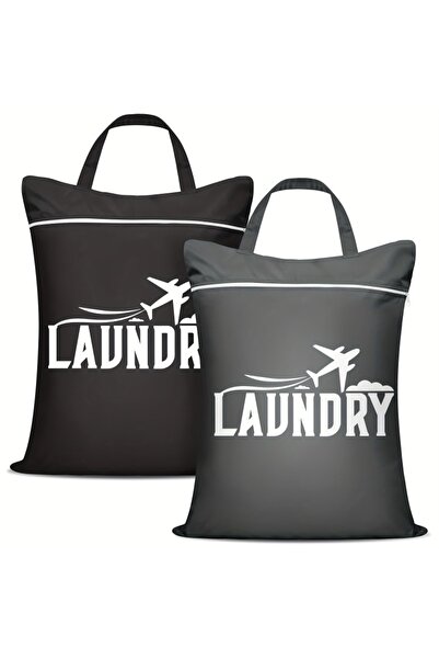 Choice حقيبتان كبيرتان قابلتان للغسل، باللونين الأسود والرمادي، مناسبتان لغسي...