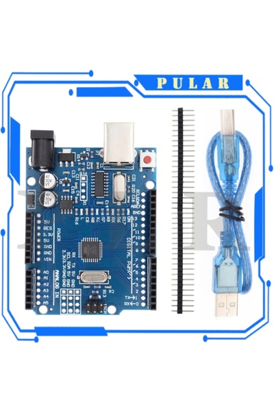 Choice لوحة تطوير UNO SMD مع كابل PLR UNO R3 مع كابل رأس ذي دبابيس مستقيمة AT...