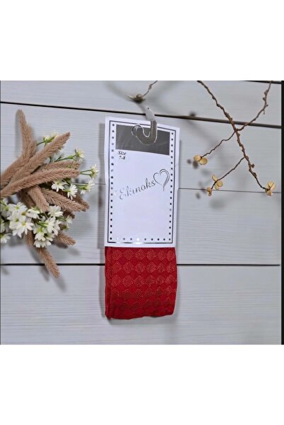 Ekinoks Моделни безшевни чорапогащи за момичета Filo's, червени