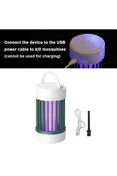 Choice مصباح طارد للبعوض يعمل بمنفذ USB أخضر، قابل للشحن، 5 فولت، مزود بصدمة ...