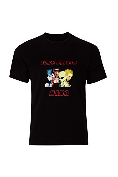 fame-stoned Crni kamenovi Nana Lik li Anime Štampano Unisex 100% pamuk Crna T...