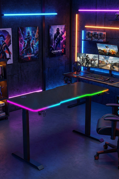 Karr Gaming G-Flex Elektrikli Yükseklik Ayarlı RGB Aydınlatmalı Oyuncu Masası...