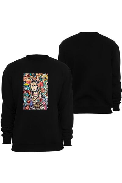 fame-stoned Leonardo da Vinči - Mona Liza Štampano Unisex okrugla kragna Duks...
