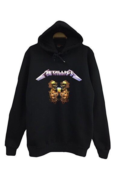 fame-stoned Metallica Printed Hooded Sweatshirt
