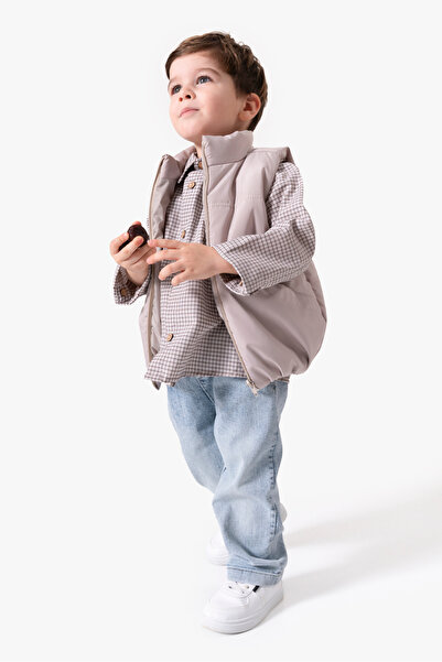 Jikko Baby طقم للأولاد مكون من طقم فيست قطع لعيد الفطر مع قميص منقوش 9081