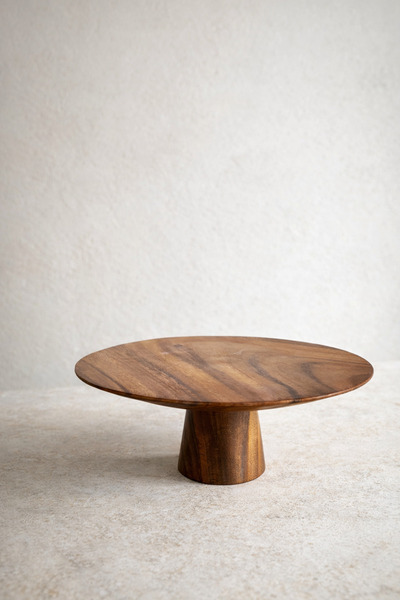 Bohemia Natural Acacia Cake and Presentation Stand – 33X33X12.7 cm