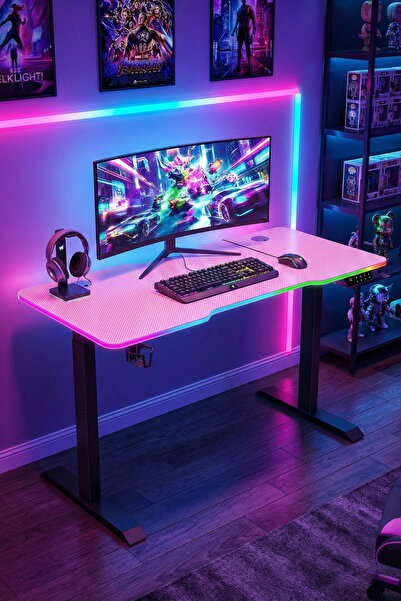 Karr Gaming G-Flex Elektrikli Yükseklik Ayarlı RGB Aydınlatmalı Oyuncu Masası...