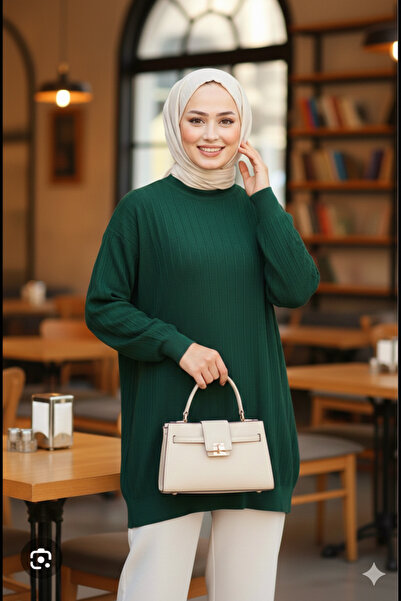 petunyaa Balon kol triko tunik