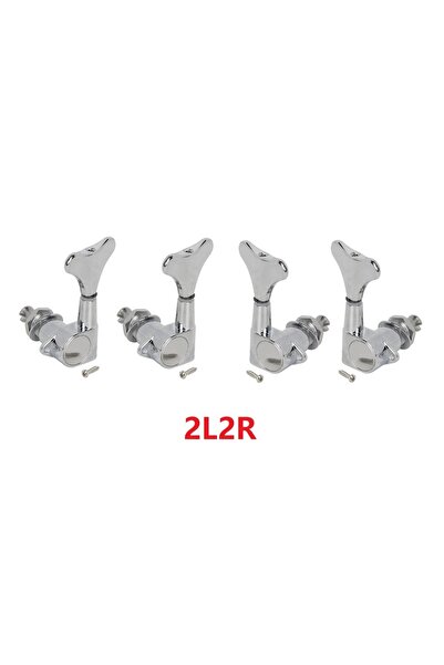 Choice مجموعة مفاتيح ضبط أوتار جيتار باس كروم 2L2R FLEOR، 4 قطع، مغلقة، لأربع...