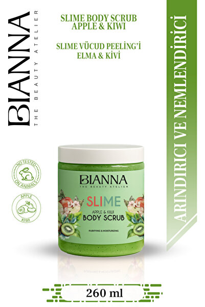 Bianna Elma & Kivi Özlü Slime Vücut Peelingi | Arındırıcı & Nemlendirici Etki...