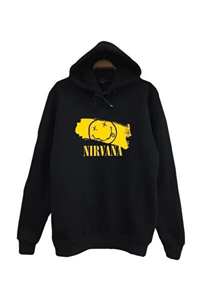fame-stoned Nirvana-Kurt Kobejn Štampano Sa kapuljačom 100% pamuk Crna majica
