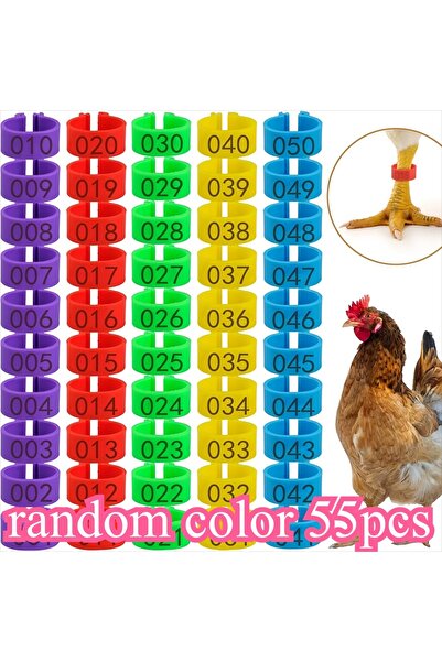 Choice 55 قطعة من حلقات تعريف المزارع، حلقات تعريف أرجل الدجاج بأرقام تعريفية...