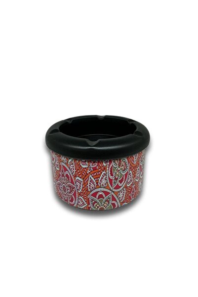 Atomic Мандала модел метална мини пепелник червен 8 см