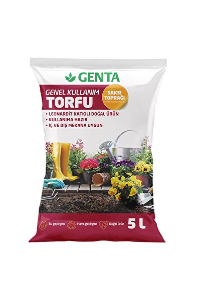 Genta Genel Kullanım Torfu Saksı Toprağı 5 Lt