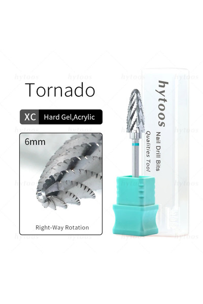 Choice رؤوس حفر أظافر تورنادو من الكربيد من HYTOOS، أداة احترافية لإزالة الجل...