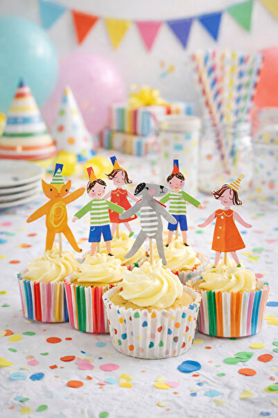 Partifabrik Neşeli Çocuklar Pasta Süsü 12 Li