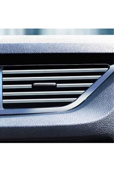 Autowise Araç Içi Klima Izgarasına Geçmeli Klima Süsü Havalandırmaya Geçme Renkli Çıta Krom Gümüş