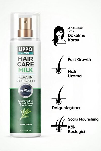 UPPO MOİST Saç duzlestirici kolay tarama şekillendirme sütü kolejen Argan yağ...