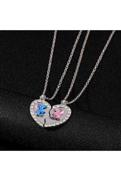 Miniso لعبة على شكل قلب ملاك من مسلسل ستيتش، لون فضي، مثالية كصديقة مقربة، هد...