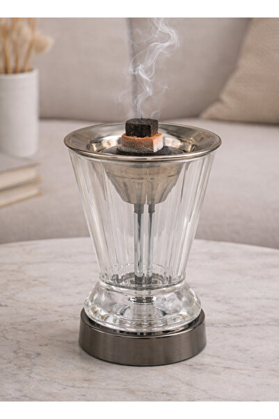 ALQANNAS Acrylic Incense Burner on Titanium Base | New Modern Design | Elegan...