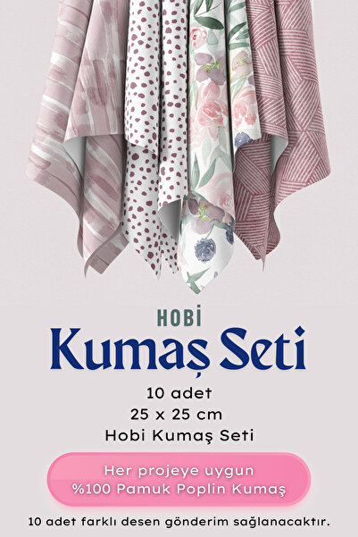 Niks Home Набір тканин для хобі | 10 штук 25x25 см 100% бавовняна поплінова т...