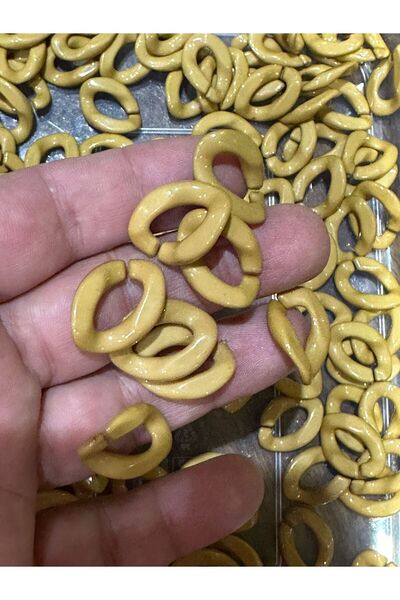 Gönülden Tasarım 50 Adet Geçmeli Plastik Zincir Boncuk Takı Aksesuarı 2 Cm FI...