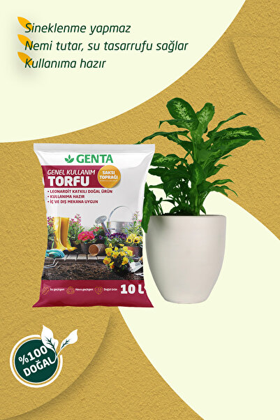 Genta Genel Kullanım Torfu Saksı Toprağı 10 Lt