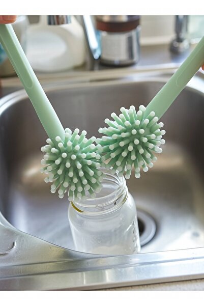 GenelTedarik فرشاة تنظيف المطبخ والحمام من السيليكون مع ممص لتنظيف حوض غسيل ا...