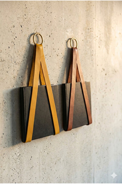 Furminator Deri Duvar Dekoru Gazetelik Dergilik Kitap Asacağı 2 Adet Birden