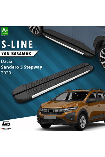 S Dizayn S-dizayn Dacia Sandero 3 Stepway S-line Aluminyum Yan Basamak 183 Cm...